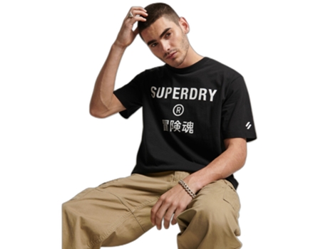 Camiseta de Hombre para Deporte SUPERDRY Code Core Negro (L)