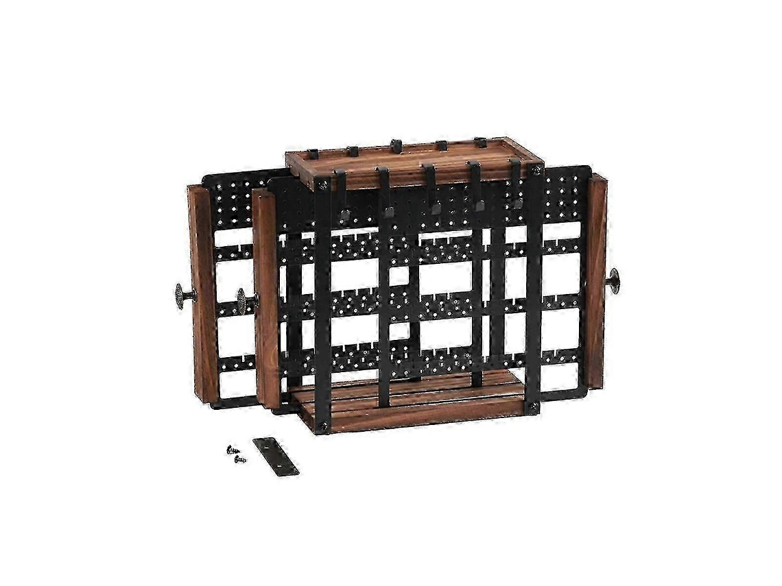 Joyero grande de madera maciza de primera calidad con dos cajones laterales para guardar joyas, collares y aretes. Hengjian