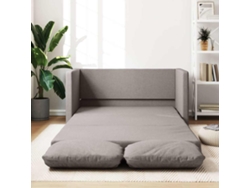 Sofá Cama De Suelo 2 En 1 Tela Gris Taupe 112x174x55 Cm