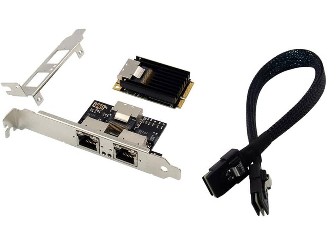 Lan Gigabit 10/100/1000mbps Con 2 Puertos Mini Pci-e Y X Rj45.