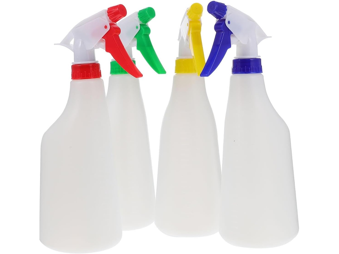 Juego De 4 Pulverizadores De Jardín Con Botellas De Plástico Sólido Reutilizables.