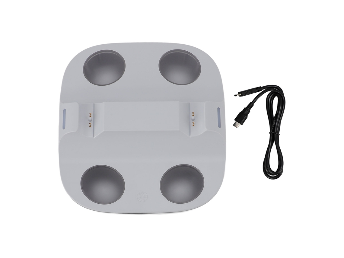 Base De Carga Para Controlador Ps5, Carga Dual Con Apagado Automático, Cargador Rápido Rgb Todo Blanco