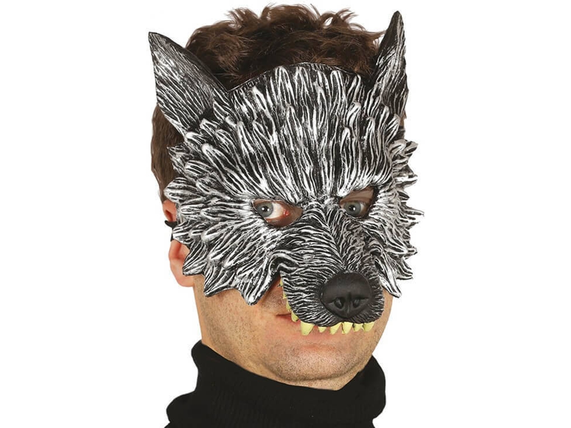 Máscara DISFRAZZES Media Careta De Lobo Gris (Talla Universal )