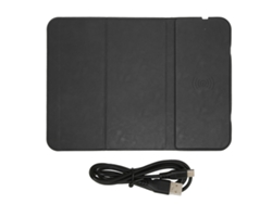 Mouse Pad Carregador Sem Fio Dobrável Leve Com Proteção De Segurança Para Celular E Mouse Cinza
