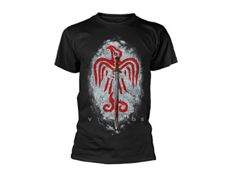 Camiseta ROCKINSTONE vikingos con espada de cuervo (Algodón - XXL)