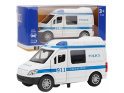 Carro De Brinquedo Ambulância De Liga 1:32 Com Som E Luz Azul