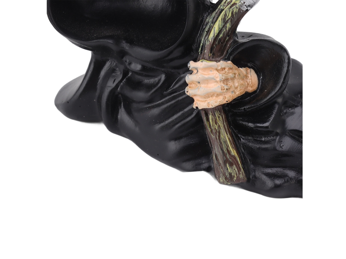 Baok-sculpture park estatua de resina figura decorativa gótica de escritorio con guadaña para tumbarse fiesta de Halloween