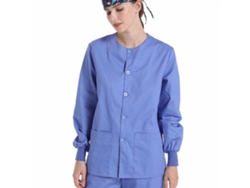 Bata Médica/de Enfermería De Laboratorio, Manga Larga, Resistente Al Cloro, Poliéster Y Algodón.