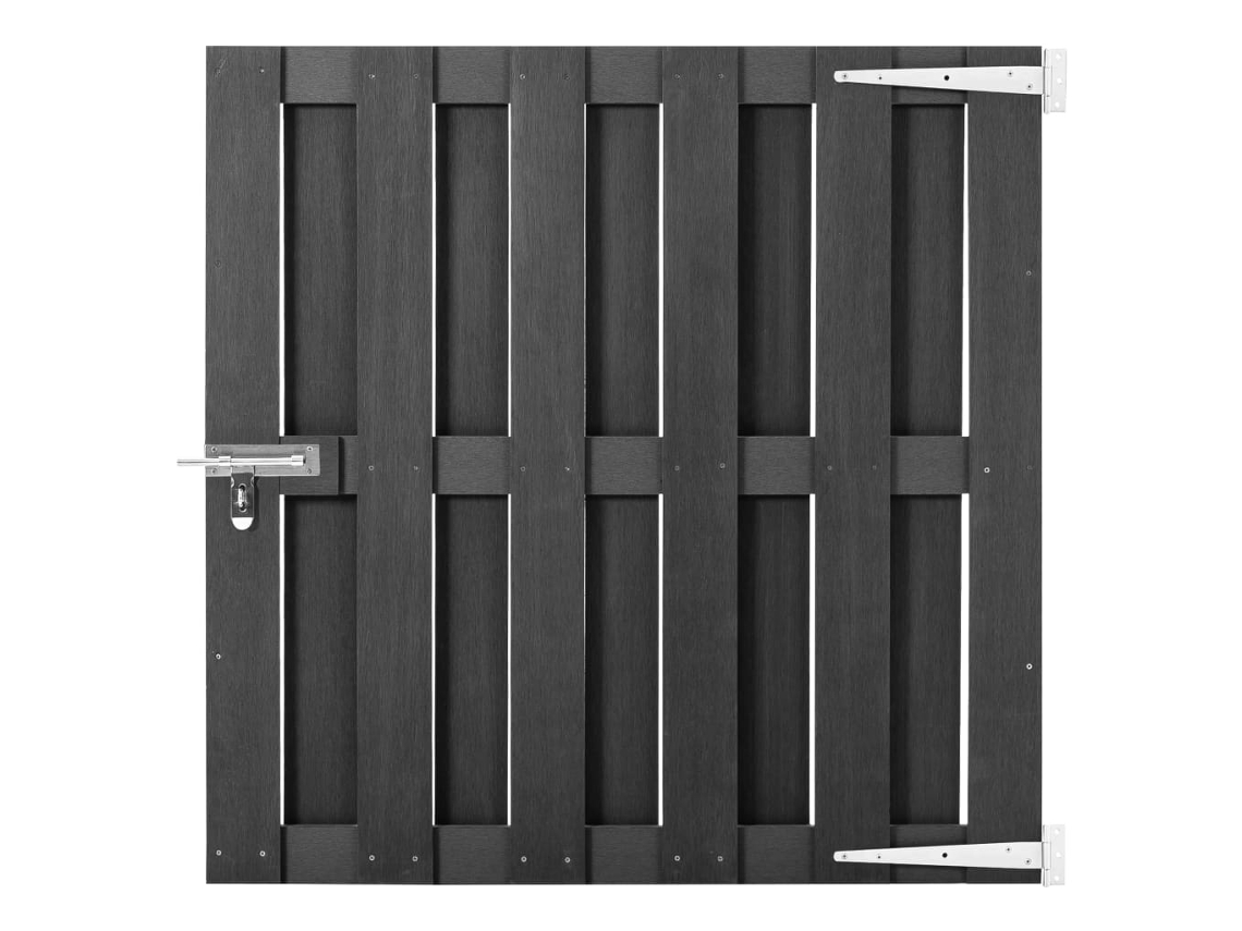 Puerta de jardín 100x100 cm WPC gris DKD HOME DECOR