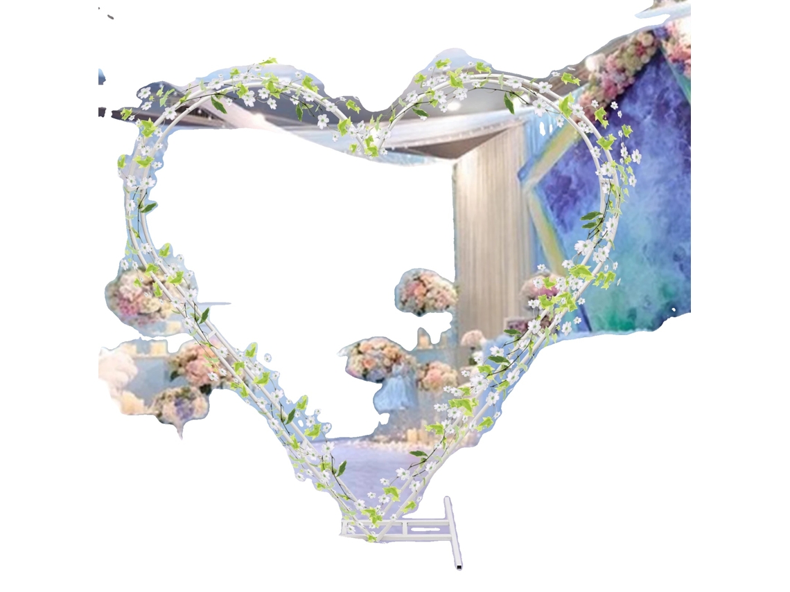 Arco de boda en forma de corazón, fácil de montar, construcción de metal resistente, 80,7 pulgadas OEM