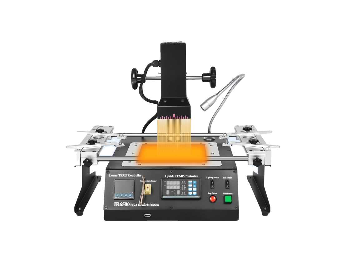 Sistema de soldadura, 1250 W, tamaño del elemento calefactor superior 80x80 mm, tamaño del elemento calefactor inferior 180x180 mm, tamaño de PCB aplicable ≤400x305 mm