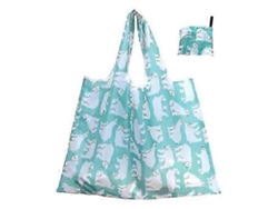Bolsas de compra reutilizables, plegables y lavables con bolsillo, resistentes, marca Cs Fast GOKOCO (blancas).