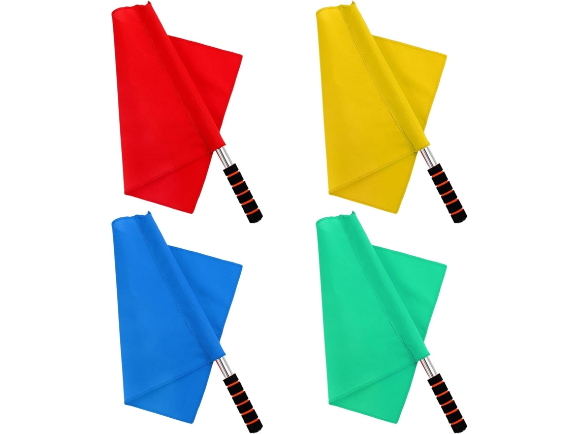 Banderas De Señalización Para Competición, Juego De 4 Postes Antideslizantes De Acero Inoxidable.