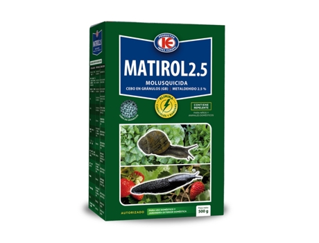 Matirol 2 5 Moluscicida Granulado Anti Lesmas Controle de Caracóis e Lesmas Estojo 500 Gr IMPEX EUROPA