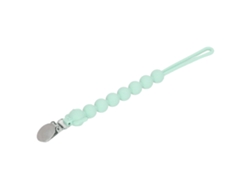 Corrente De Chupeta Silicone Para Bebê Com Clip De Aço Inoxidável Verde 23,6cm