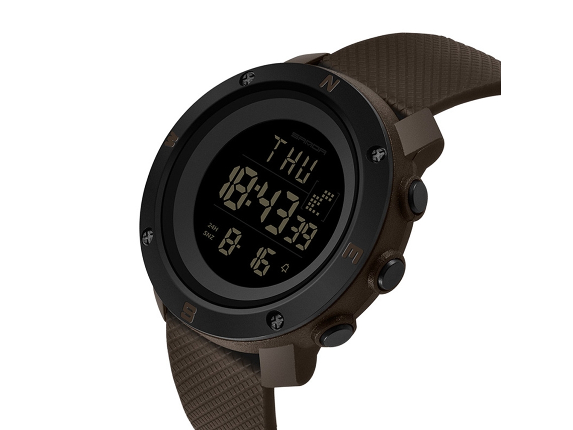 Reloj Digital Deportivo Impermeable Luminoso Multifuncional Para Hombre Niño Beige