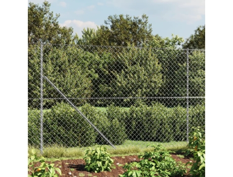 Cerca de alambre VIDA XL con brida plateada (1,6x25 m)
