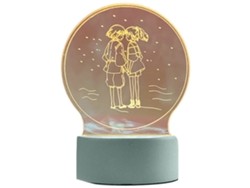 Luz Noturna 3D Con Bateria Usb - Luz Amarela Quente De Dupla Finalidade - Boas Namoradas JEIIBRZUI