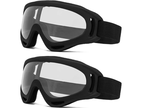 Pack de 2 gafas protectoras/gafas de seguridad/gafas para motocicleta con pañuelos compatibles con Nerf Game Battle para niños