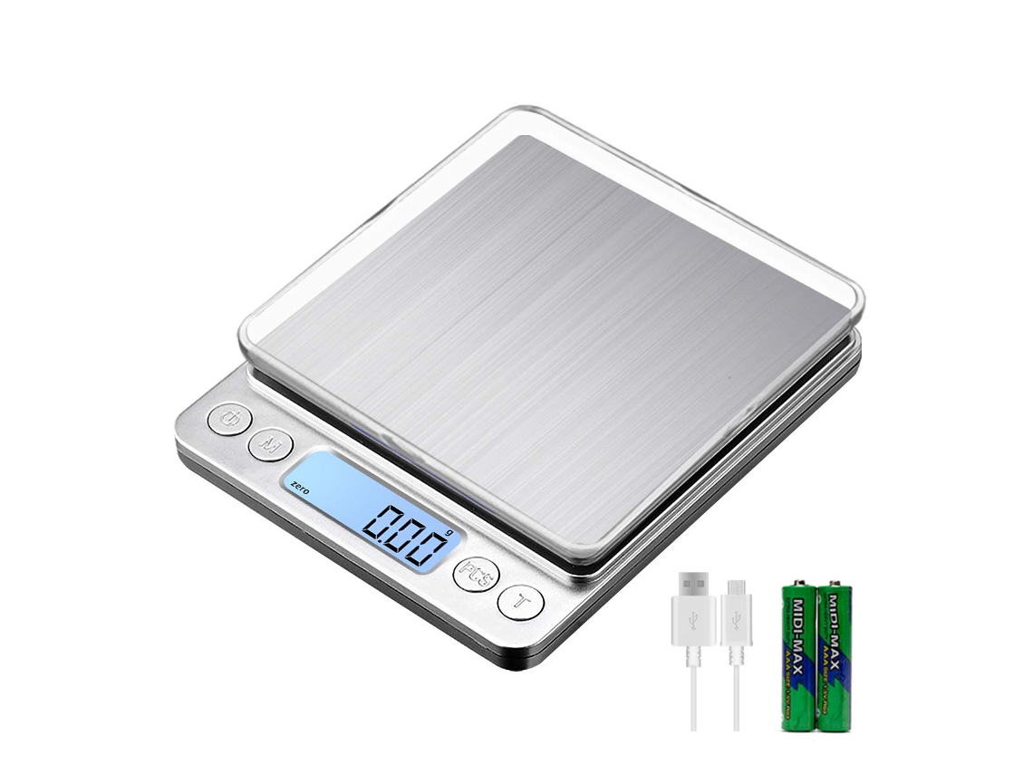 Pequeña Báscula De Cocina Con Carga Usb, Minibáscula Electrónica Para Alimentos, 1kg/0.01 Gertiz