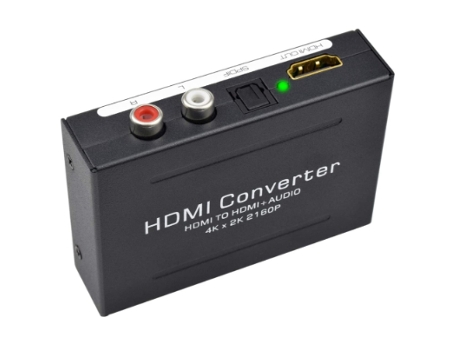 1080P Hdmi Audio Extractor Hdmi a Hdmi y Toslink Óptico Spdif Analógico L/R Estéreo Video Audio Convertidor para Reproductores Blu Ray Ps3 BISBISOU...