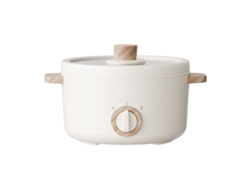 Mini Olla Eléctrica Multifuncional Antiadherente Para Fideos Ramen Y Sopa - Blanca