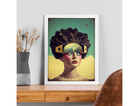 NACNIC Poster Tercer Ojo En Estilo Surrealismo Cinematográfico Ilustraciones Y Grabados De Historieta Abstracta Y Artística A4 Marcos Negros