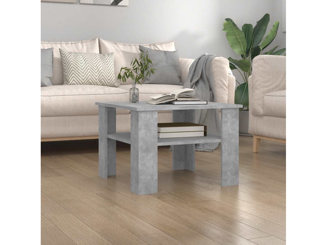 Mesa de centro fabricada con derivados de madera gris cemento HARLANV1