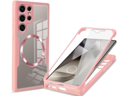 Capa Proteção Total para Samsung Galaxy S24 Ultra  Rosa