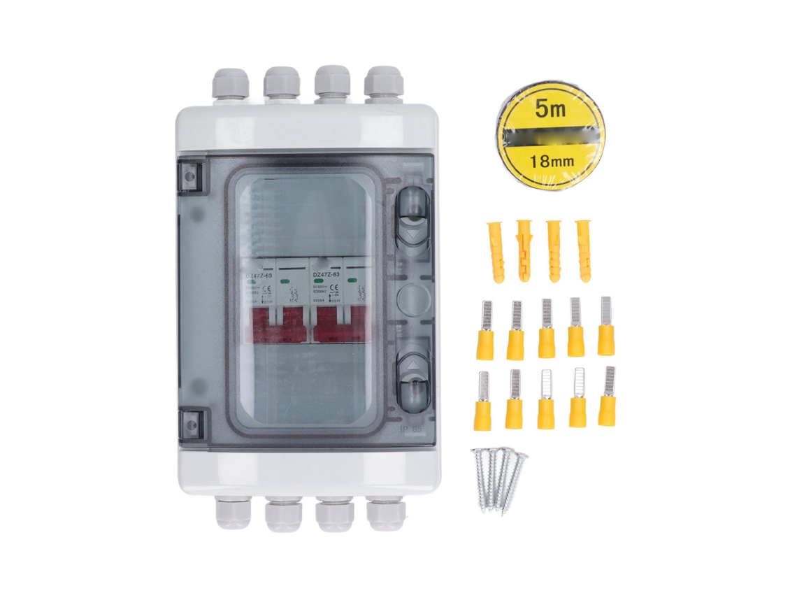 Disyuntor Miniatura De Cc, 2 Entradas, 2 Salidas, Caja De Distribución Solar, Ip65, 500 V, 63 A