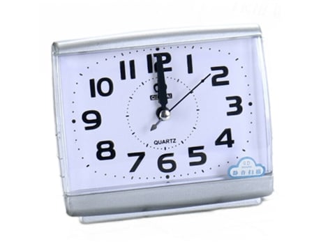 (Blanco) noche resplandor reloj despertador cuarzo número grande en la cama en la cama silencioso sin marque despertar relojes