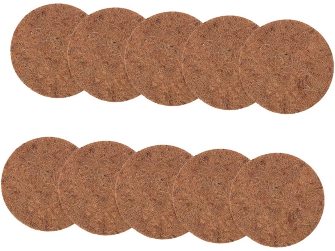 Inoomp Juego De 10 Colchonetas Redondas Para Nidos, Hechas De Fibra De Coco, Reutilizables Para Palomas Y Animales