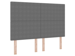 Maison Exclusive - Cabecero Led Con Tiras Led Gris Claro 144 Cm Tela De Pana