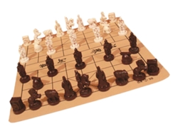 Juego de ajedrez antiguo de guerrero chino con piezas grandes Slowmoose