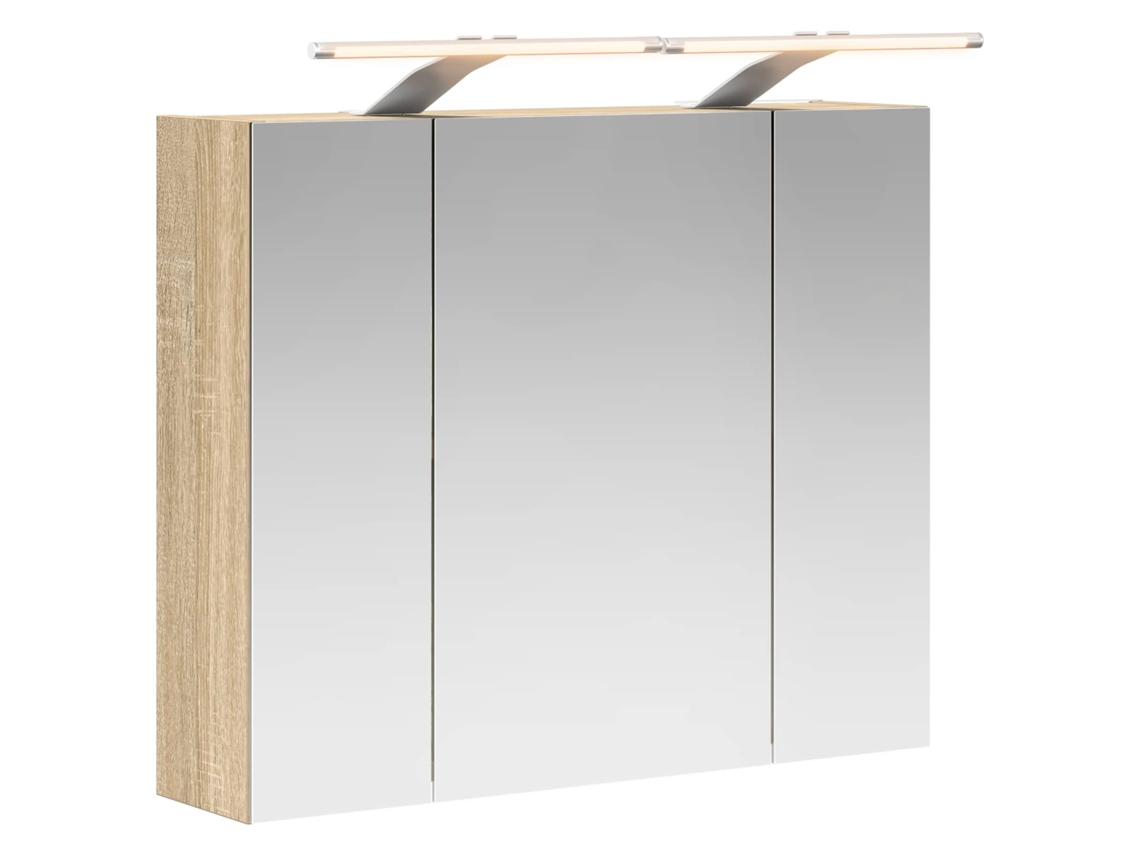 Maison Exclusive - Armario Con Espejo De Baño Roble Sonoma 60 X 14,5 X 50 Cm