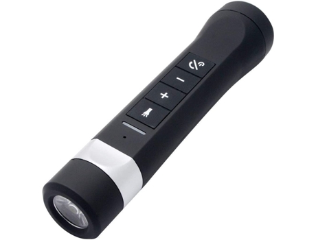 Altavoz Bluetooth multifunción 4 en 1 RCDA + linterna + radio FM + banco de energía negro