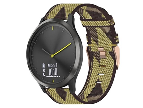 Correa para reloj Garmin Vivomove Hr Sport de nailon amarillo de 20 mm VENISYMLIS