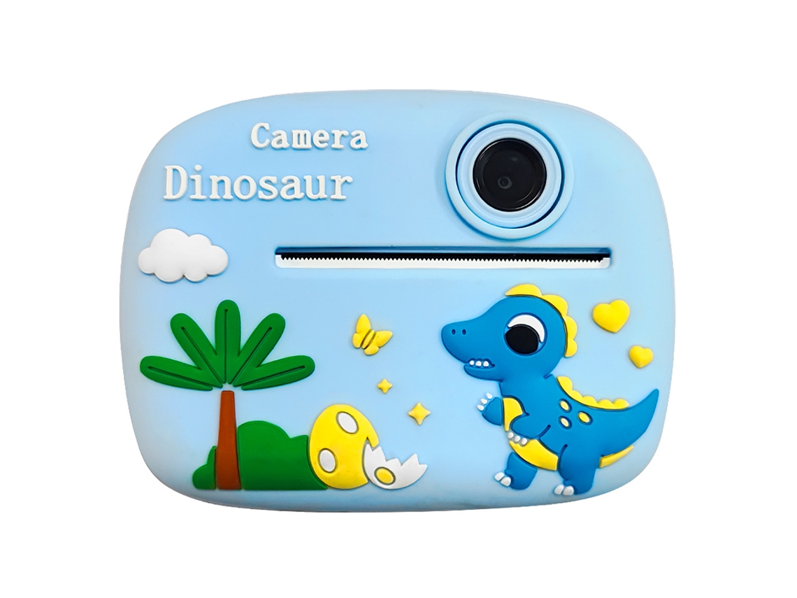 Cámara infantil D1 con impresión instantánea, 2400 W, lente dual HD, pantalla de 2,4 pulgadas, video de 1080p con pegatinas y tarjeta TF de 32 GB (Ikikso)