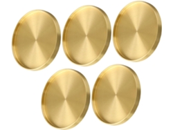 Juego De 5 Posavasos Pequeños De Latón, Posavasos Decorativos Dorados.