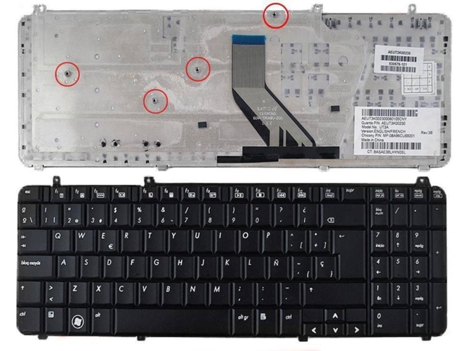 Teclado para Portátil HP Pavilion Dv6-1000 Dv6-2000 Negro