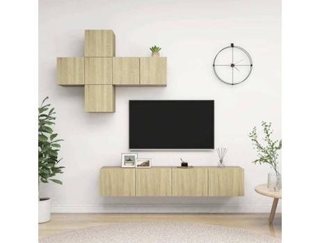 Conjunto 7 de muebles de salón VIDAXL roble Sonoma