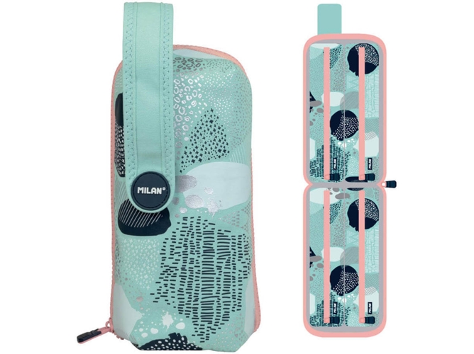 Estuche MILAN Silver Green Handly (22.5x11.5x11cm)