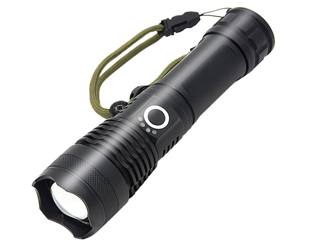 Linterna retráctil USB recargable P50 de alta potencia, XHP50, de aleación de aluminio, color negro, Yunzii