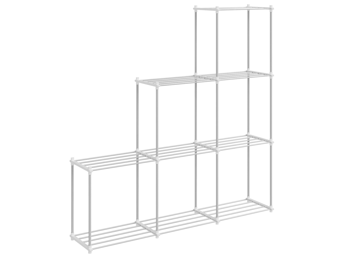Estante Tubular Blanco 129 x 27 x 132 cm Aluminio MAISON EXCLUSIVE