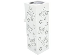 Farol Solar De Hojalata Para Jardín, Iluminación Decorativa Para Exteriores, Delicado Patrón Calado, Para