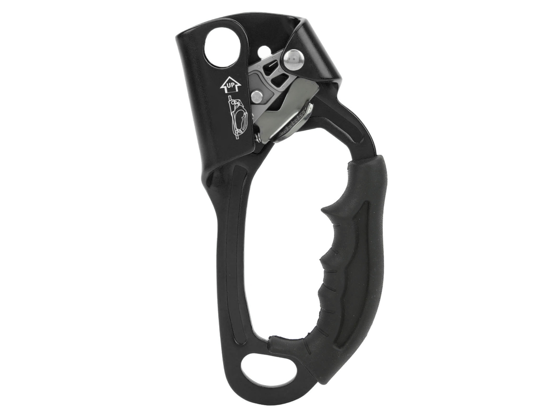 Ascendedor Manual Ligero De Aluminio Para Escalada, Capacidad De Carga De 150 Kg, Para Montañismo Y Rápel, Para Mano Izquierda, Color Negro.