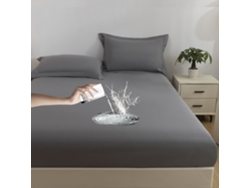 Protector De Colchón Impermeable, Funda De Almohada No Incluida, Suave Y Delicado Para La Piel, Gris Oscuro, 180x200cm. Panoona
