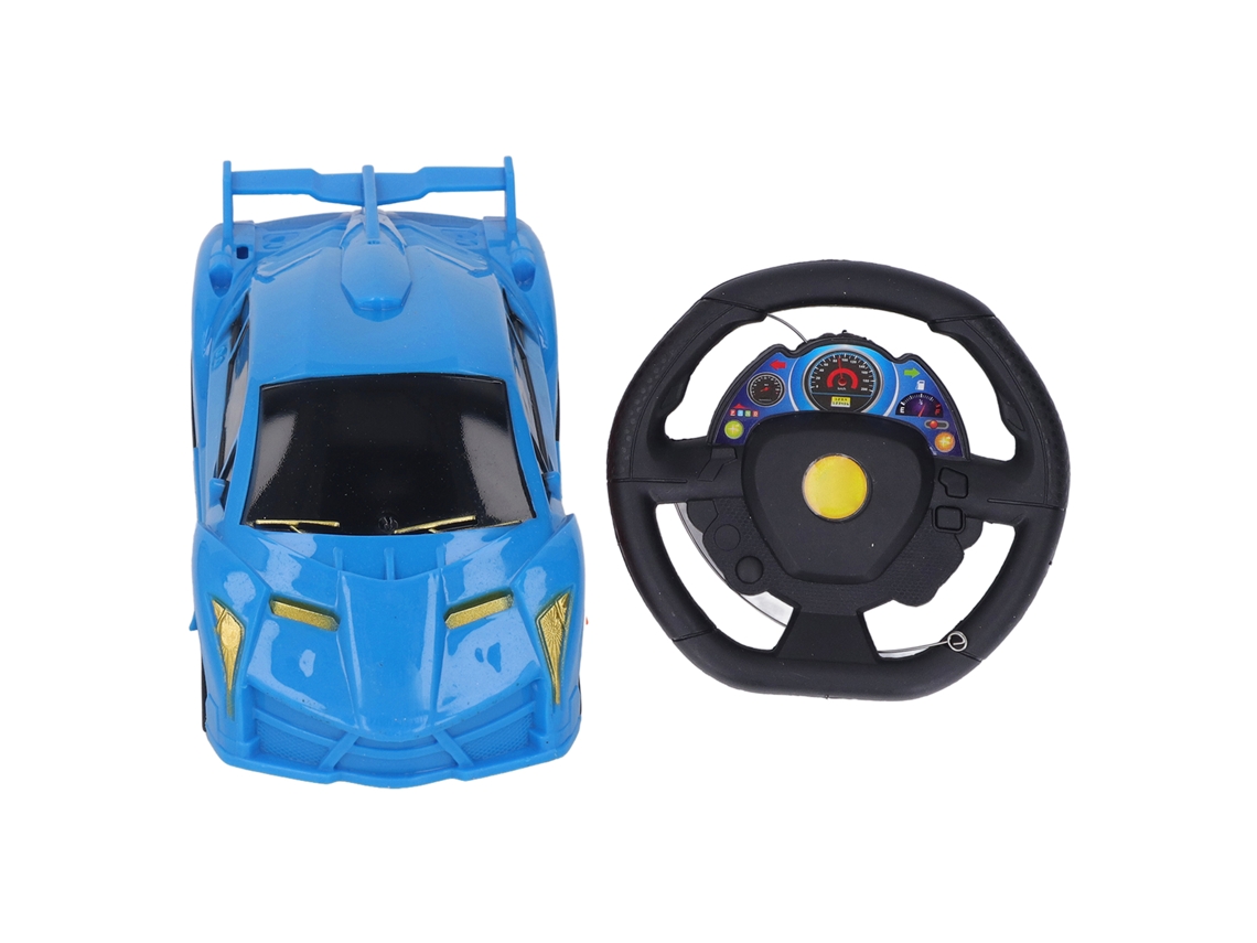 Rebe-carro De Controle Remoto Com Volante Simulação Modelo Elétrico Brinquedo Para Crianças Azul 1:22