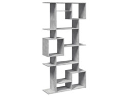 Estantería de madera, gris cemento, MAISON EXCLUSIVE, 92 x 29 x 188 cm