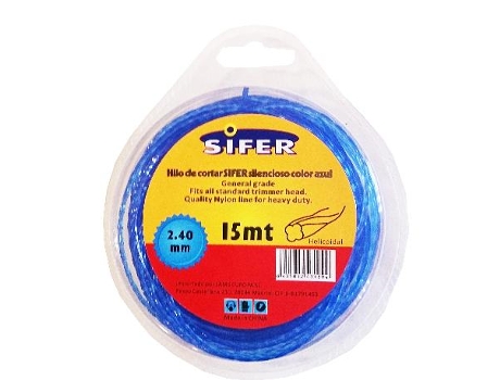 Sifer hilo desbrozadora azul silencio.helico.2.4mmx15 m 48222050